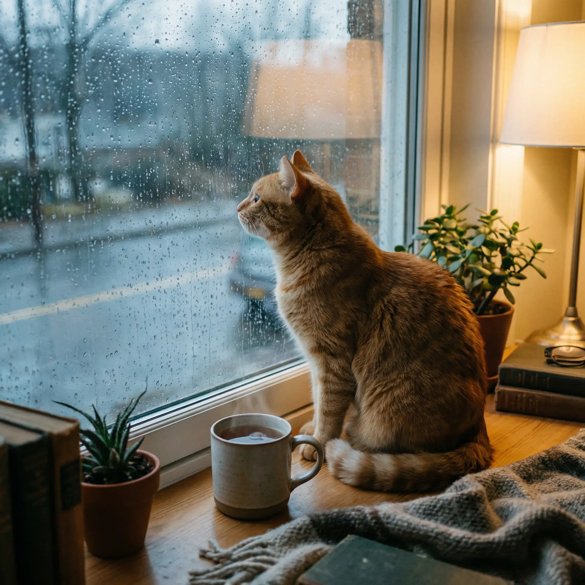 猫咪望着窗外的雨 - 免费播看高清大片免播放器